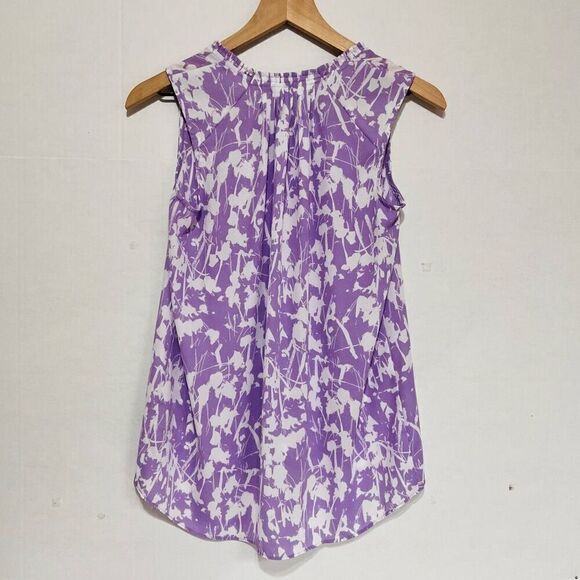 Simply Vera Vera Wang Lavender And White Sleeveless Top   Sz XS - Picture 2 of 4
